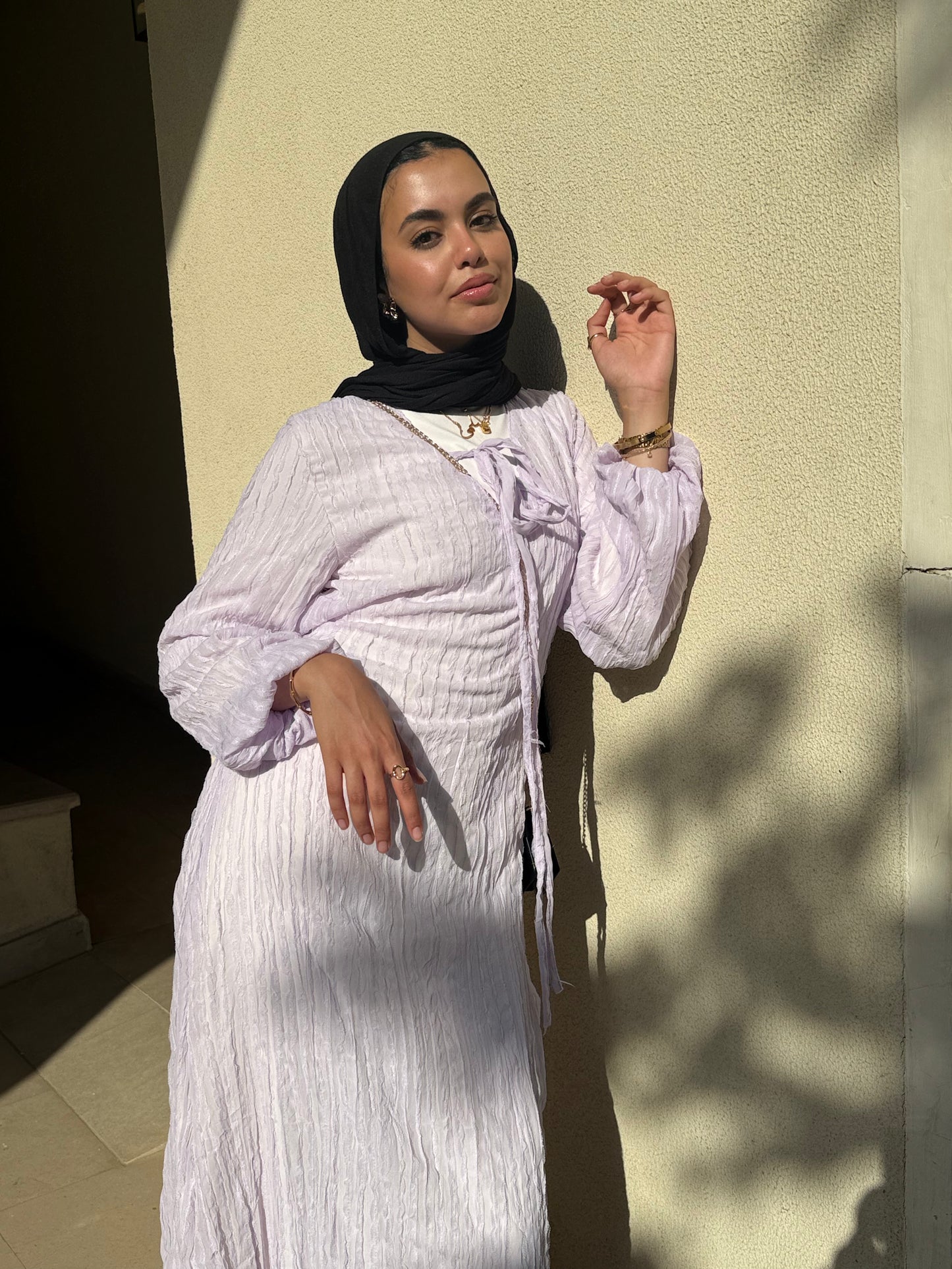 Spring Chiffon Dress in Lilac