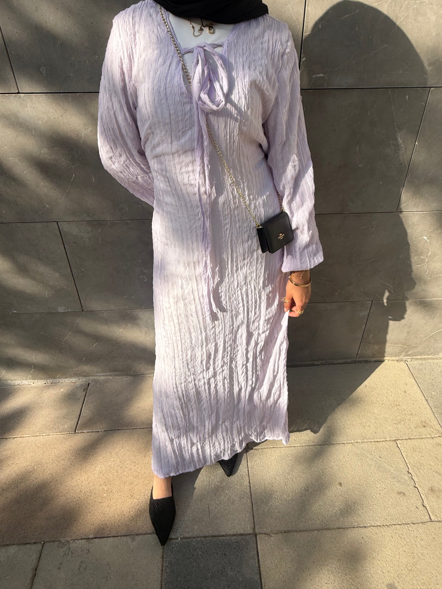 Spring Chiffon Dress in Lilac
