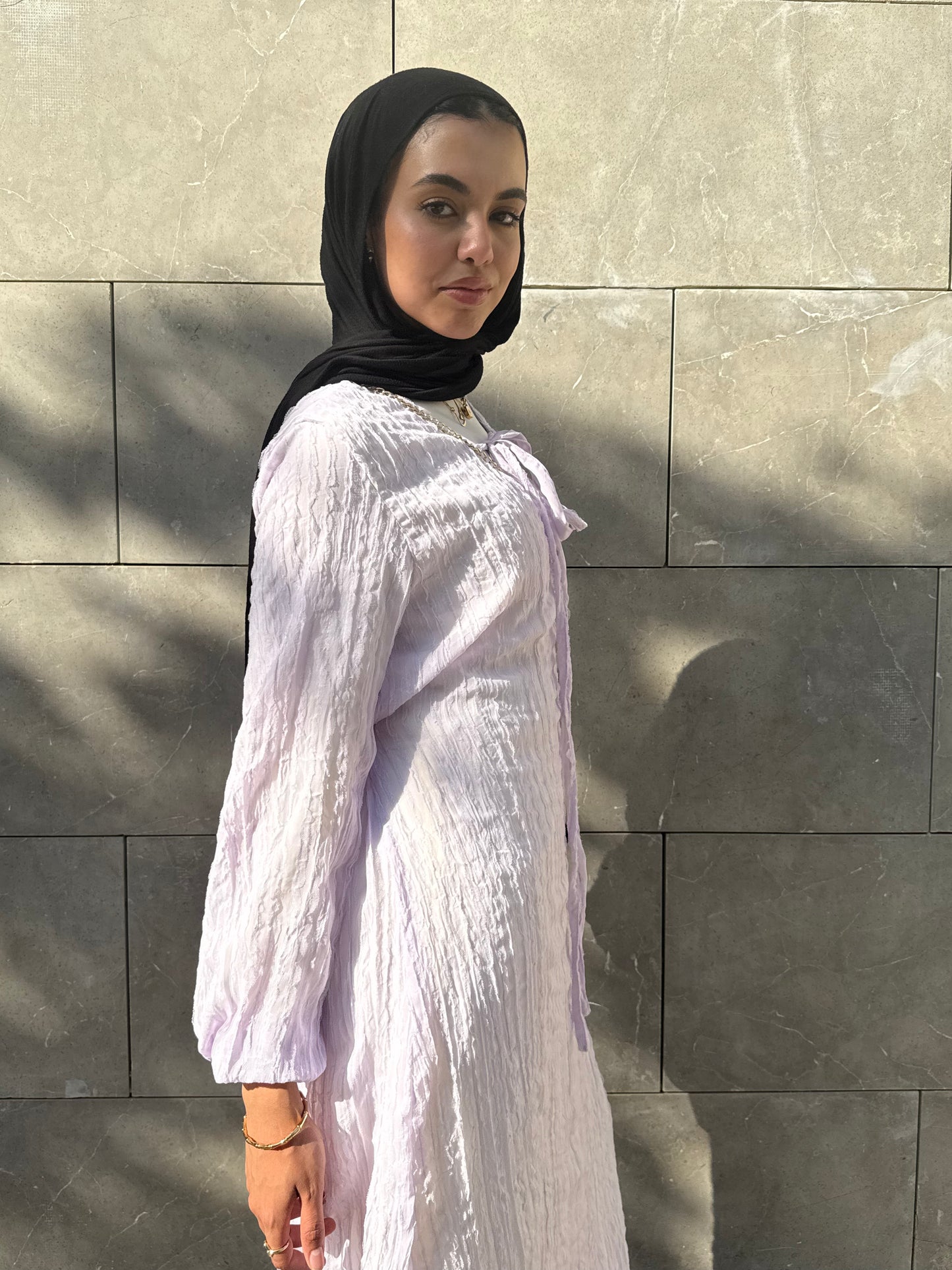 Spring Chiffon Dress in Lilac