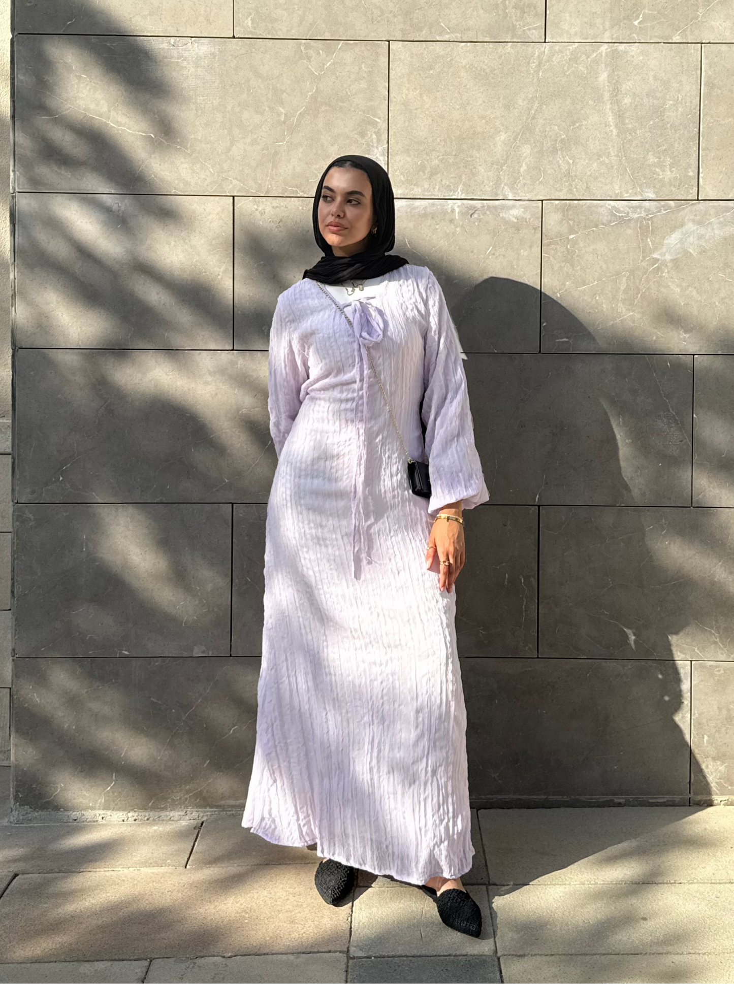 Spring Chiffon Dress in Lilac