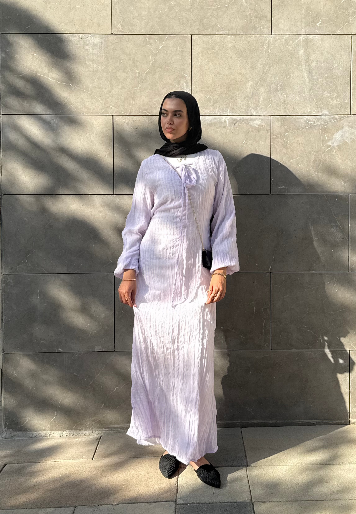 Spring Chiffon Dress in Lilac