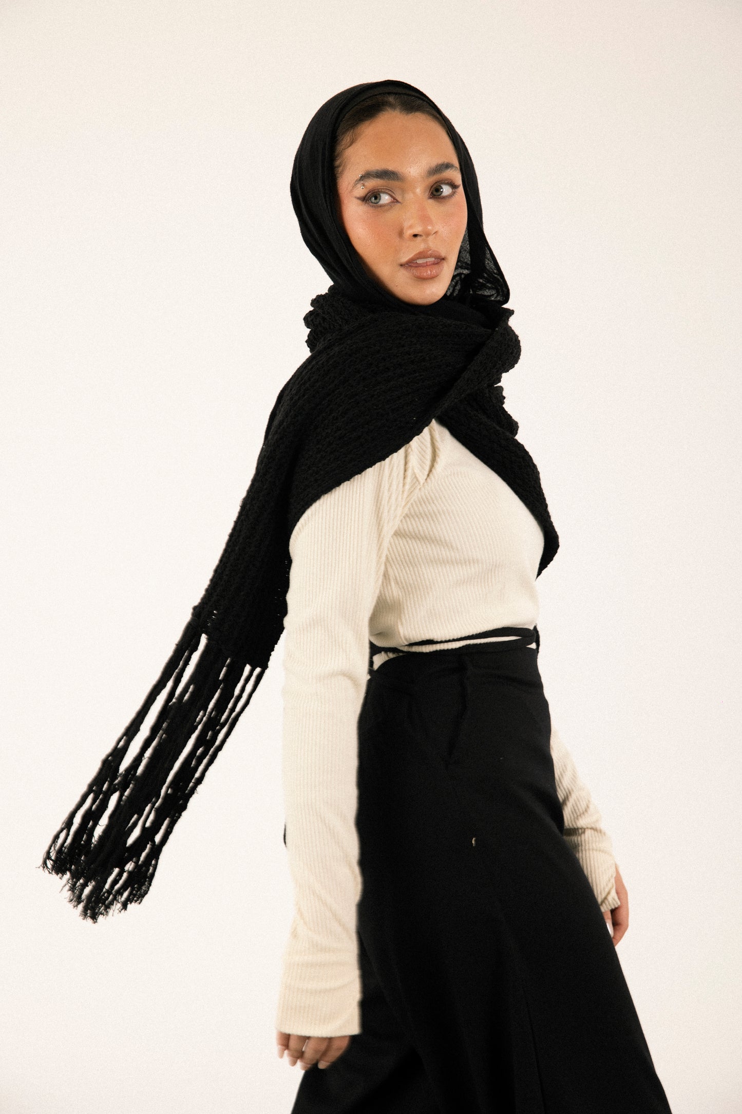 Knit Scarf in Black