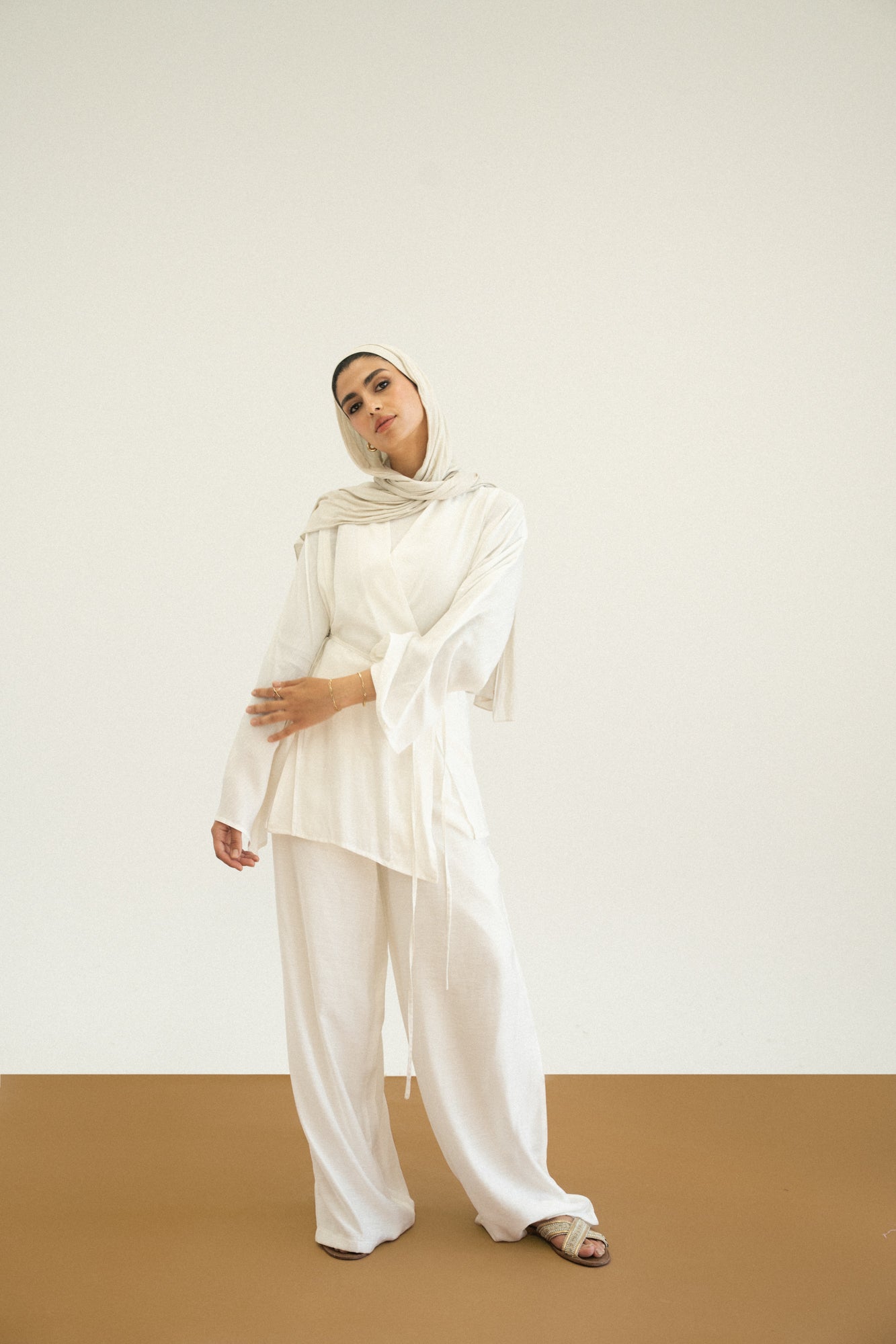 Soft Flowy Set in Offwhite