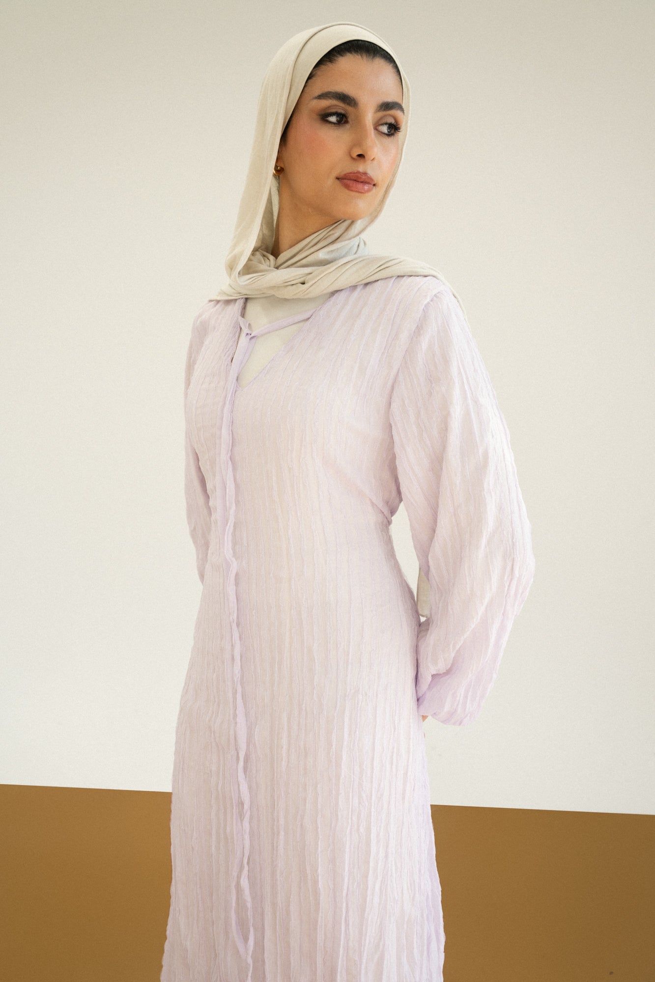 Spring Chiffon Dress in Lilac