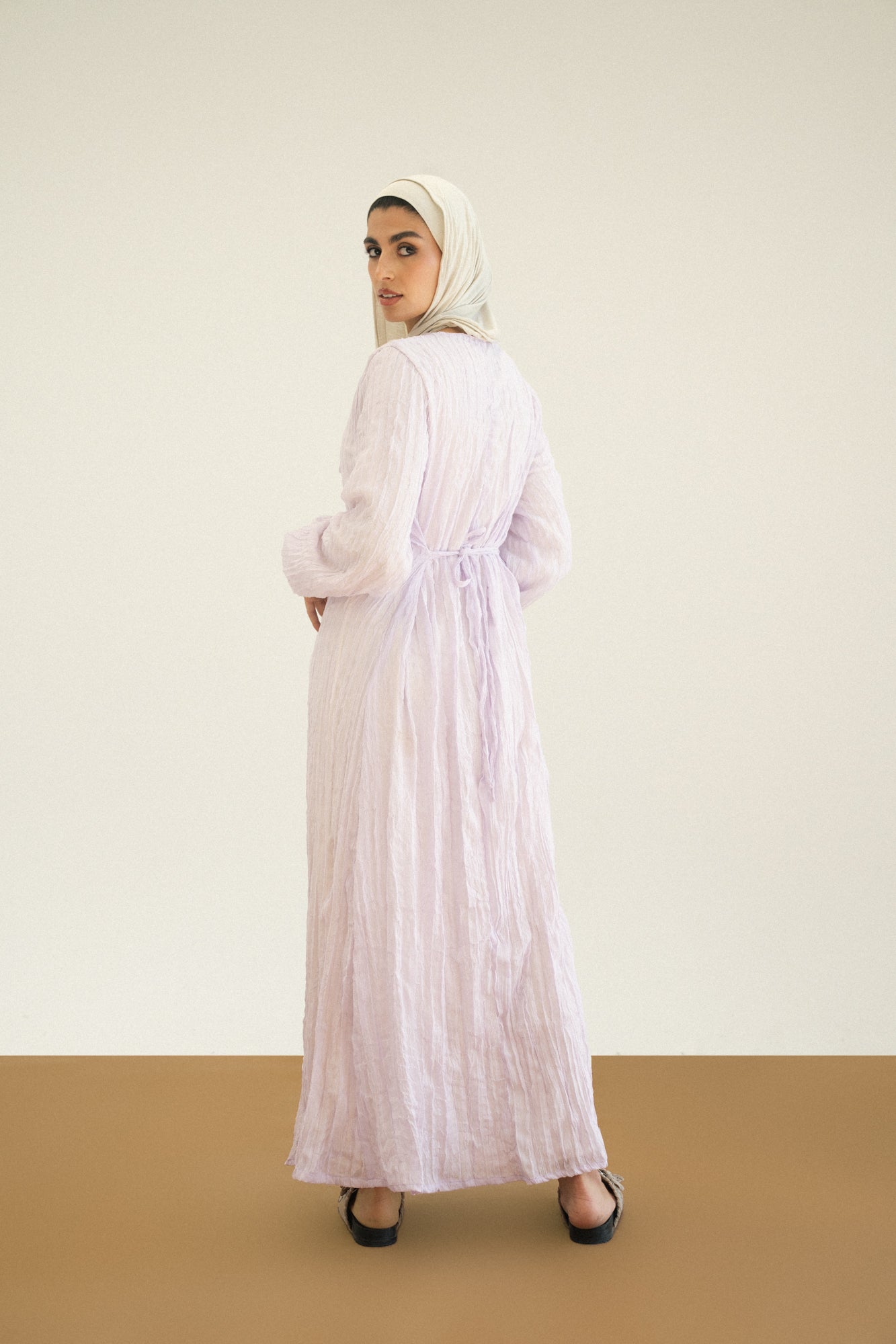 Spring Chiffon Dress in Lilac
