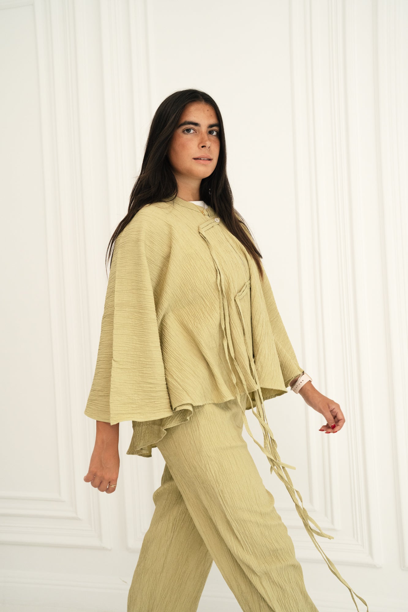 Crinkle Bloom Set in Lime