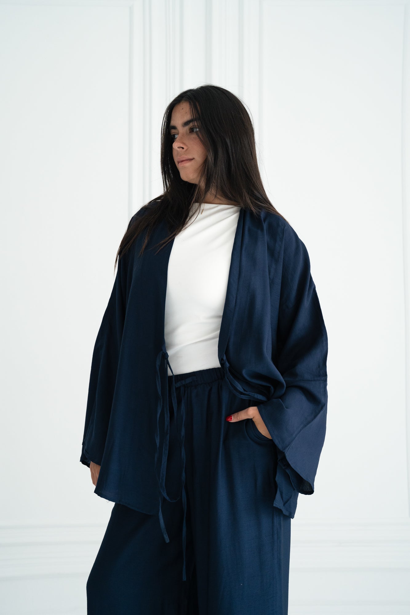 Soft Flowy Set in Navy