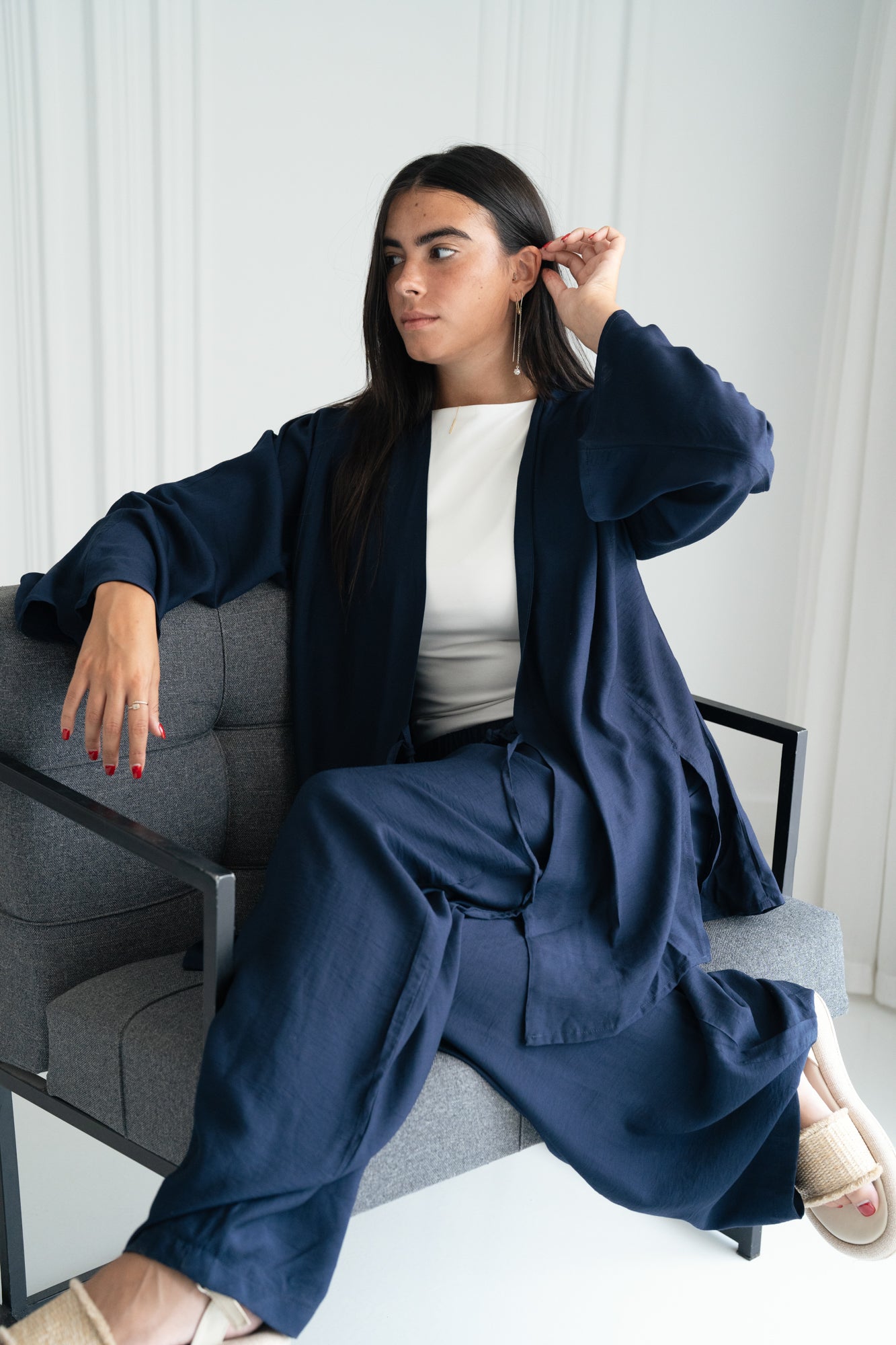 Soft Flowy Set in Navy