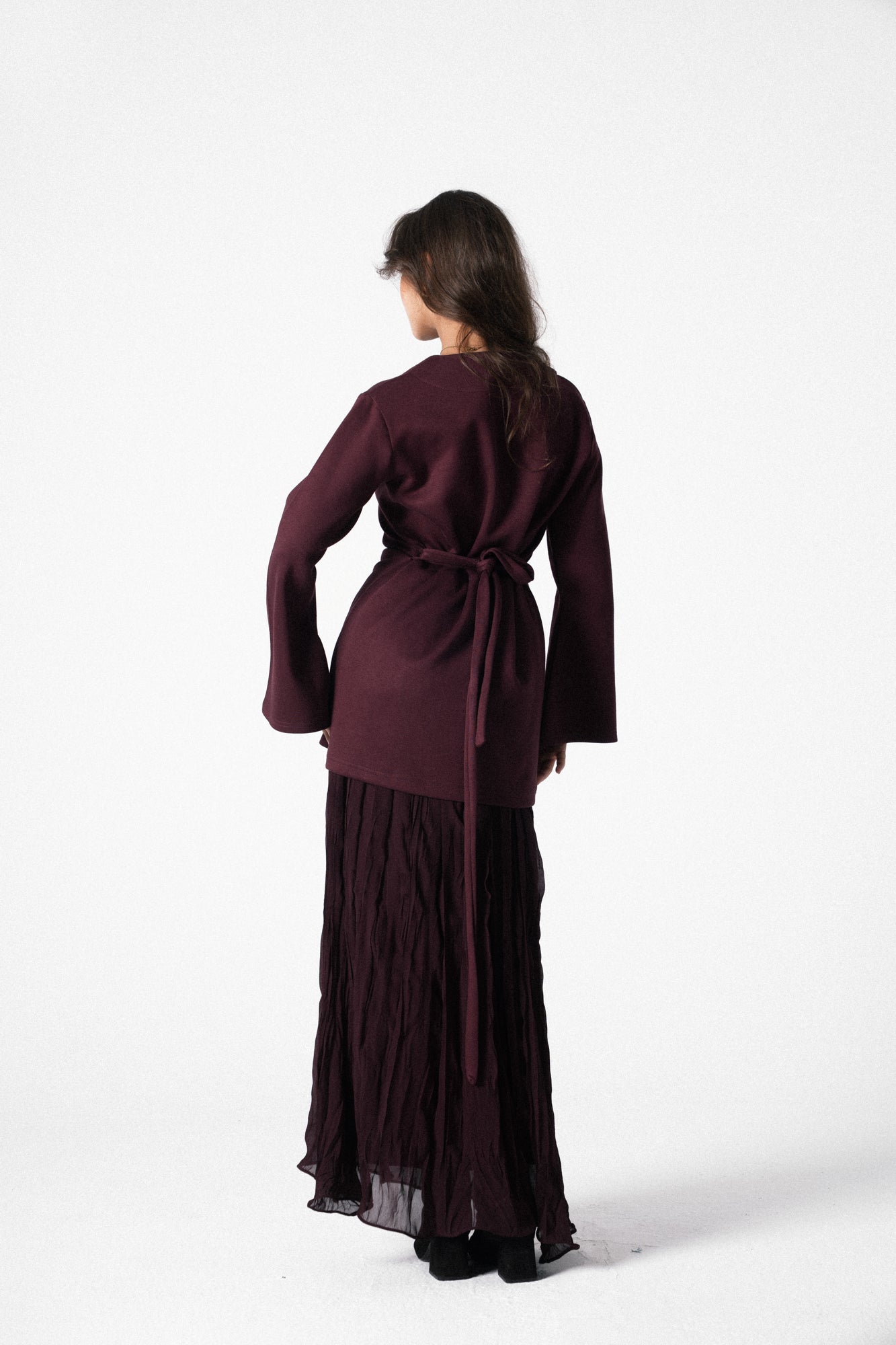 The Flare Dress in Burgundy