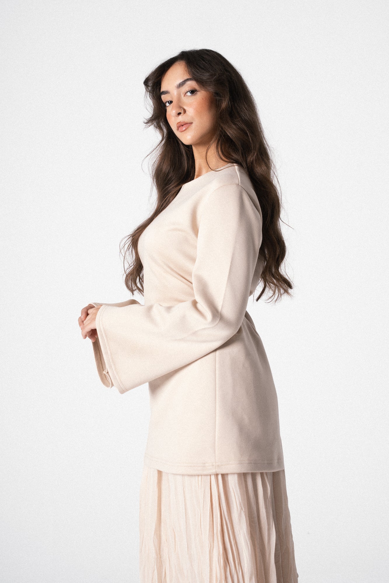 The Flare Dress in Beige