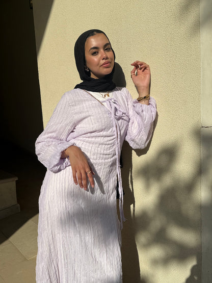 Spring Chiffon Dress in Lilac