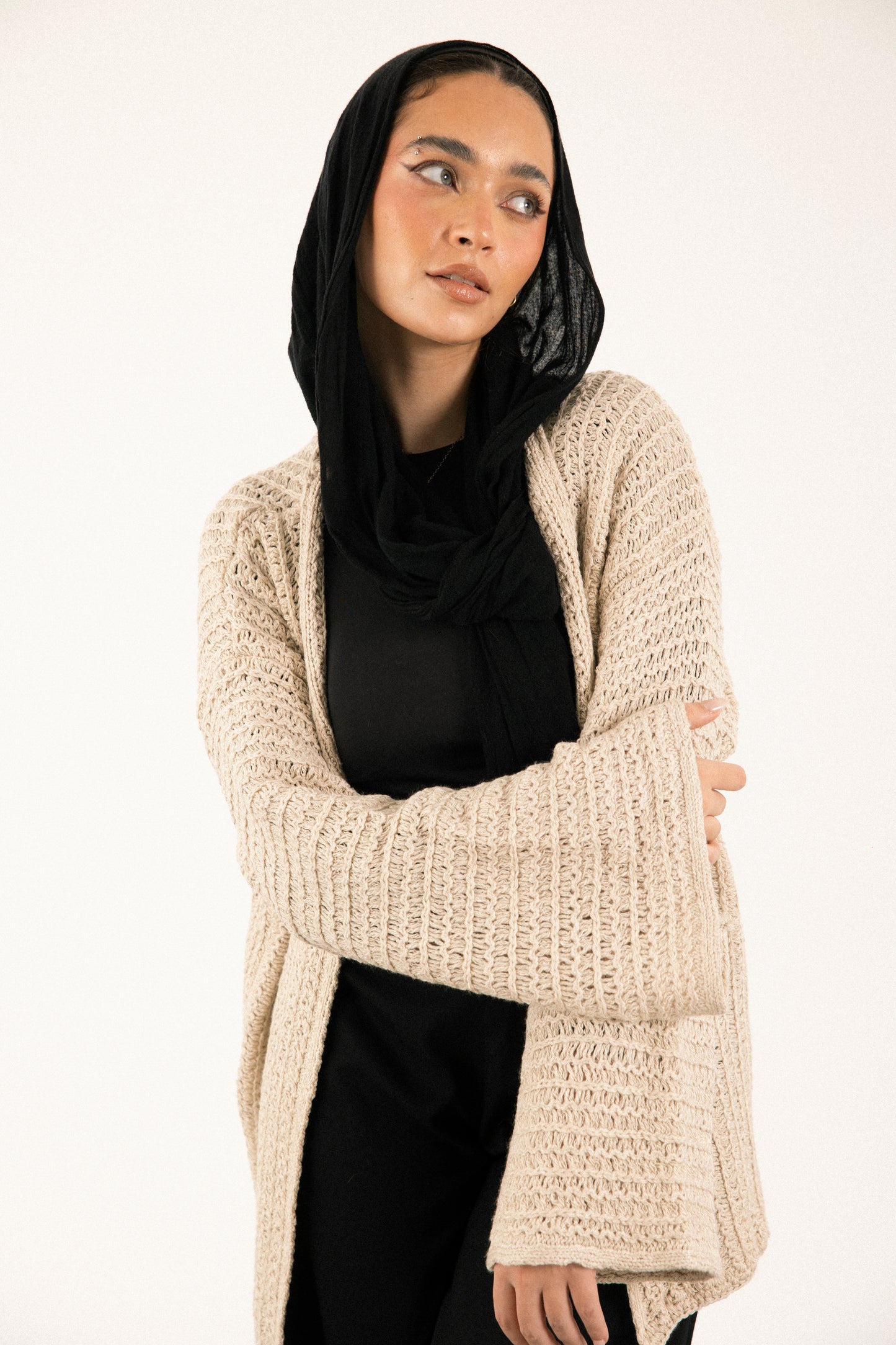 Warm Embrace Knit Cardigan in Greige