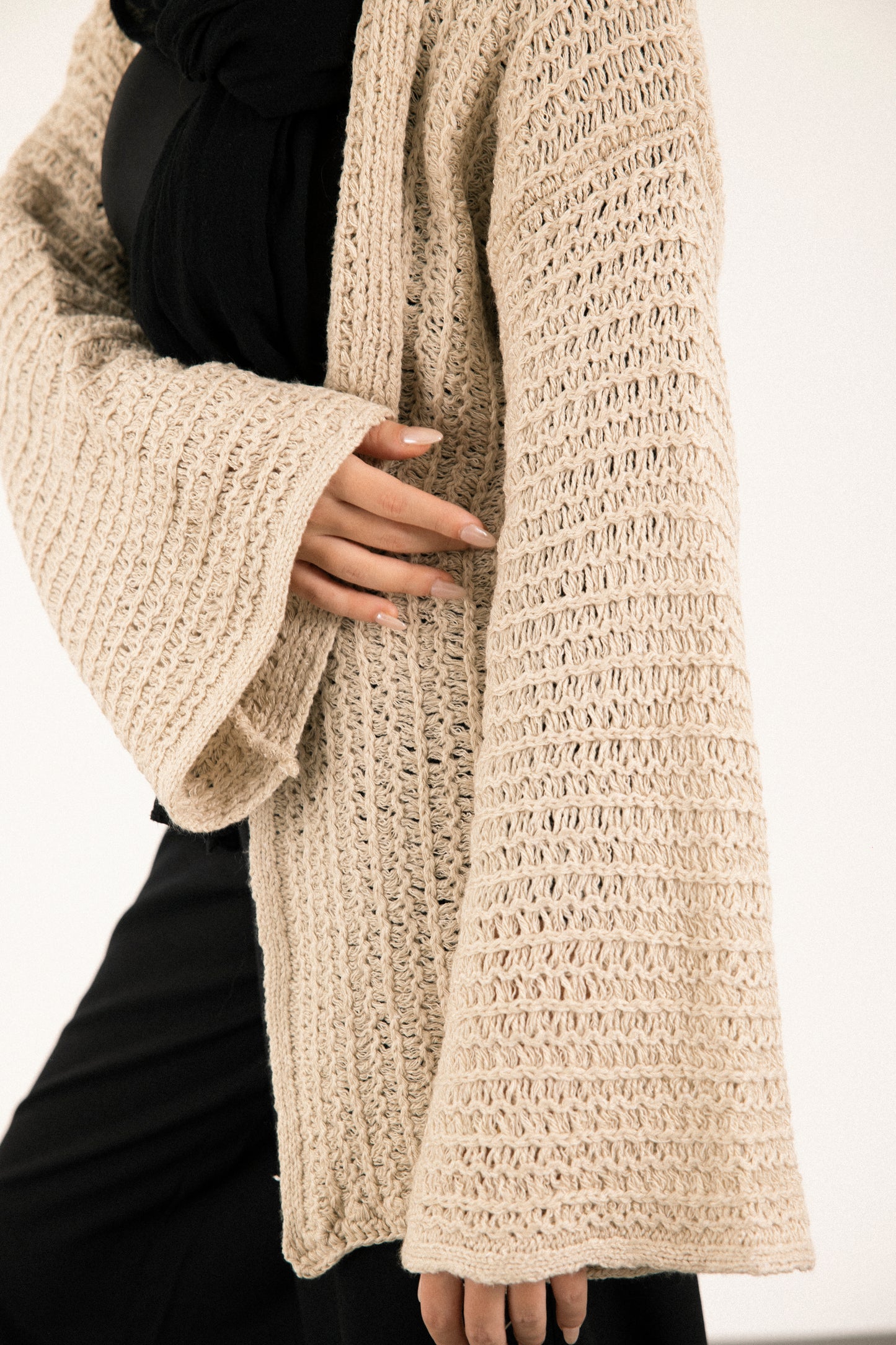 Warm Embrace Knit Cardigan in Greige