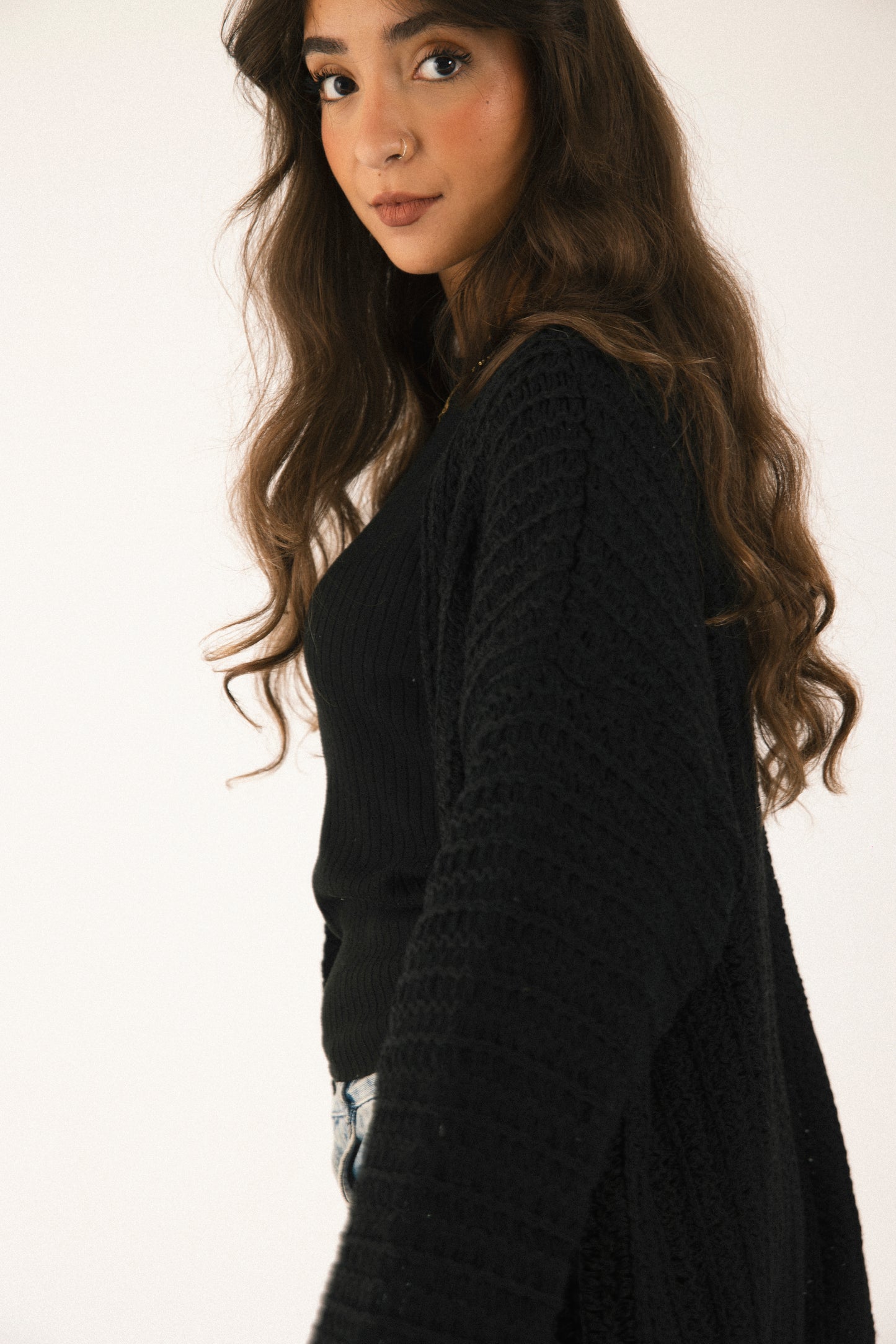 Warm Embrace Knit Cardigan in Black