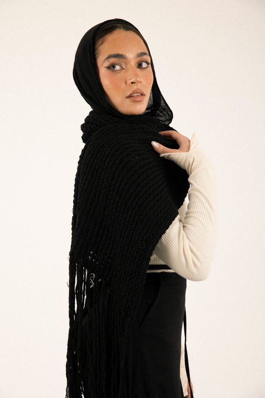 Knit Scarf in Black