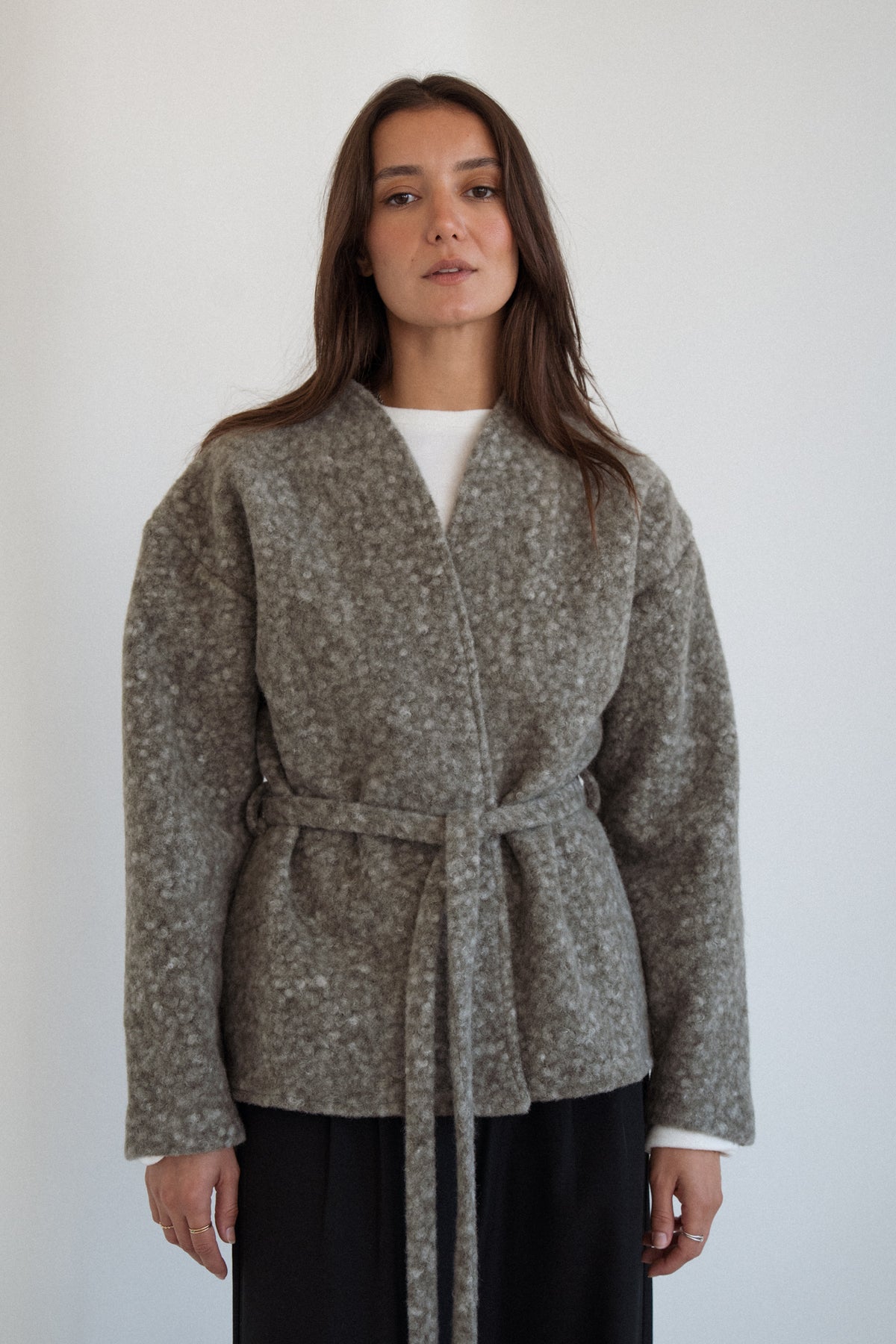 Cloud Mohair Cardigan in Olive