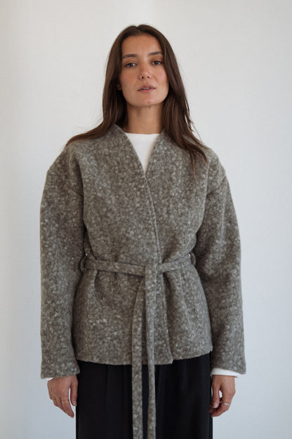 Cloud Mohair Cardigan in Olive