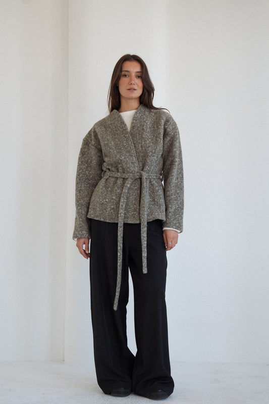 Cloud Mohair Cardigan in Olive