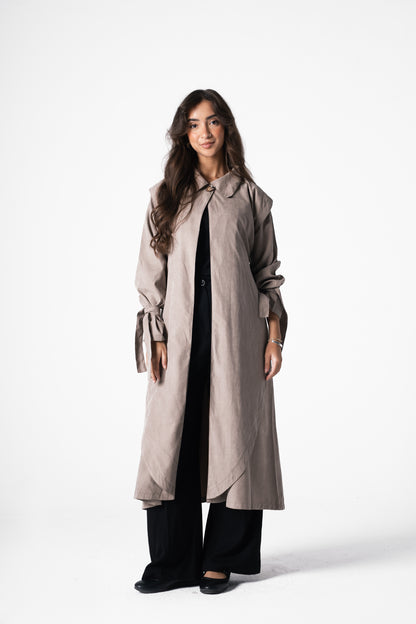 City Trench Coat in Greige