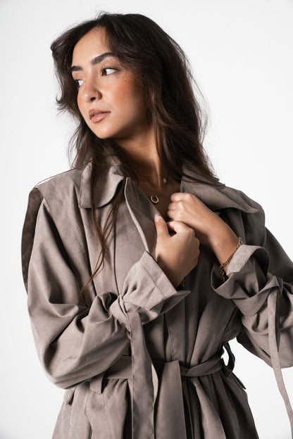 City Trench Coat in Greige