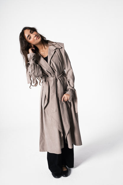 City Trench Coat in Greige