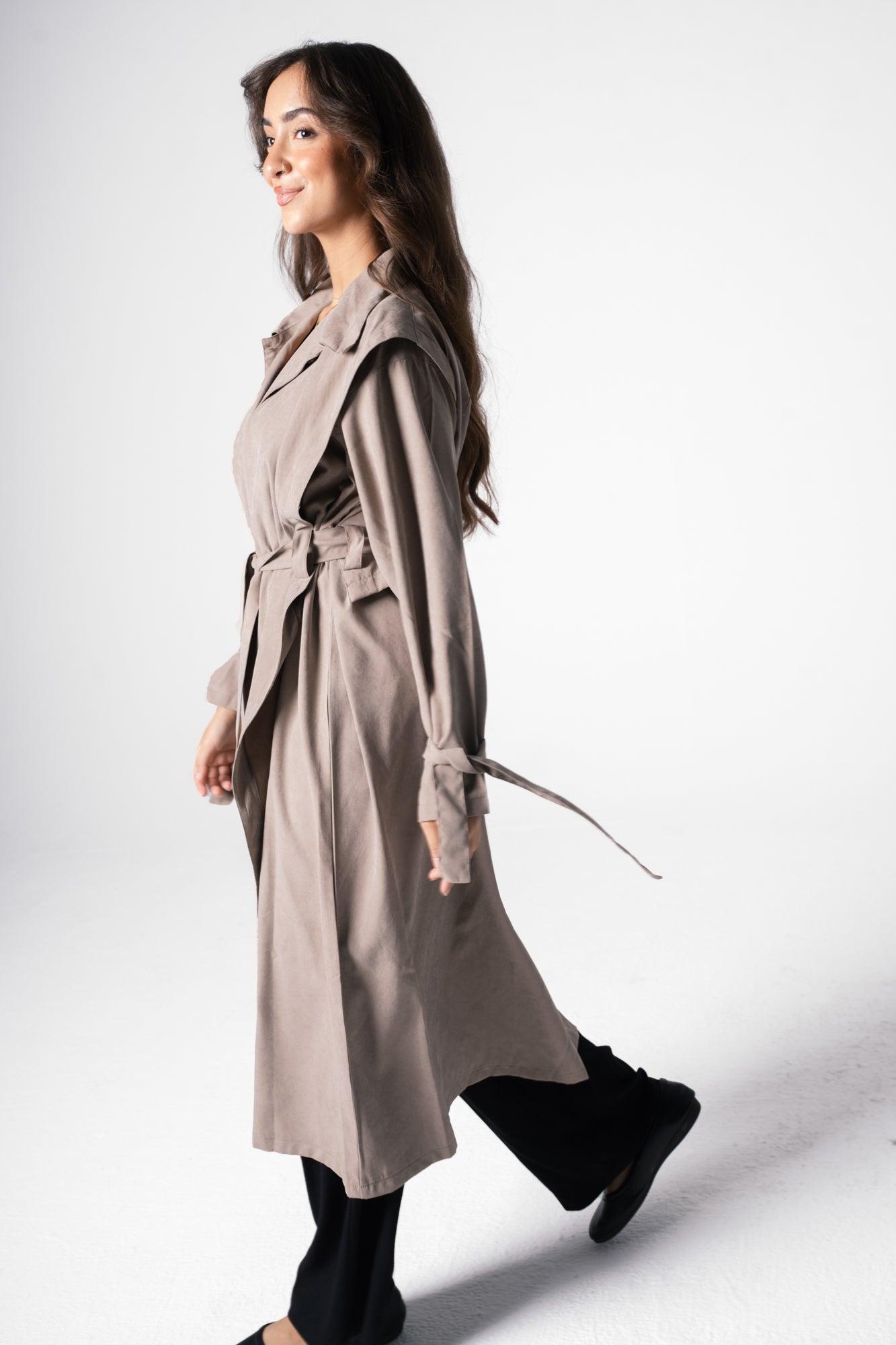 City Trench Coat in Greige