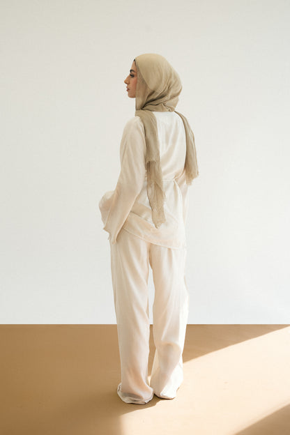 Soft Flowy Set in Cream Beige