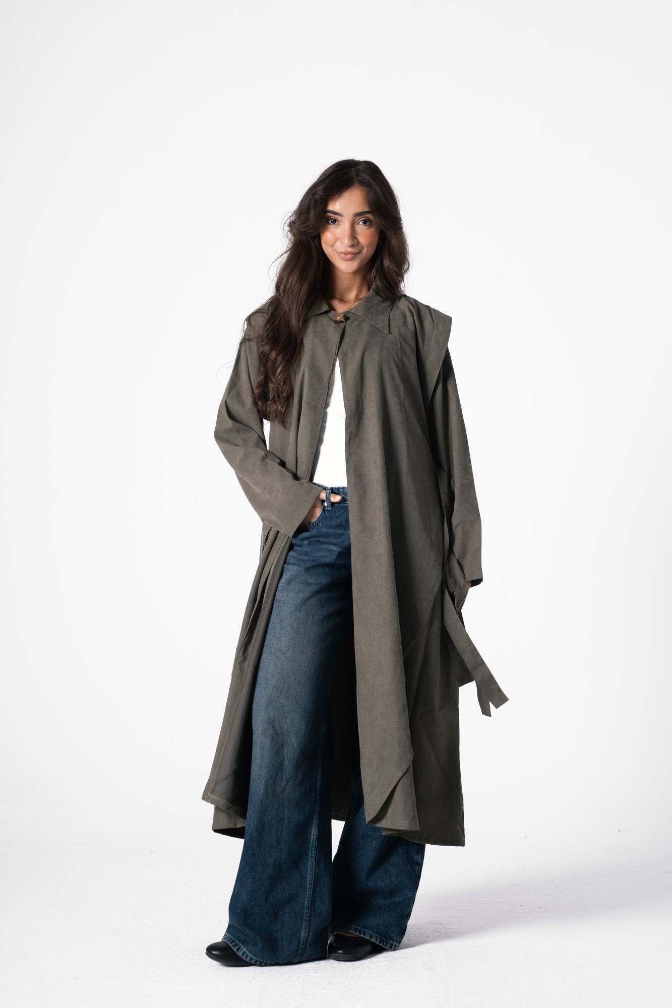 City Trench Coat in Olive