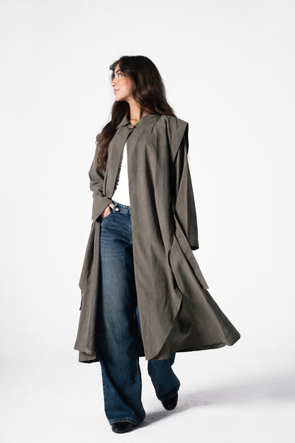 City Trench Coat in Olive