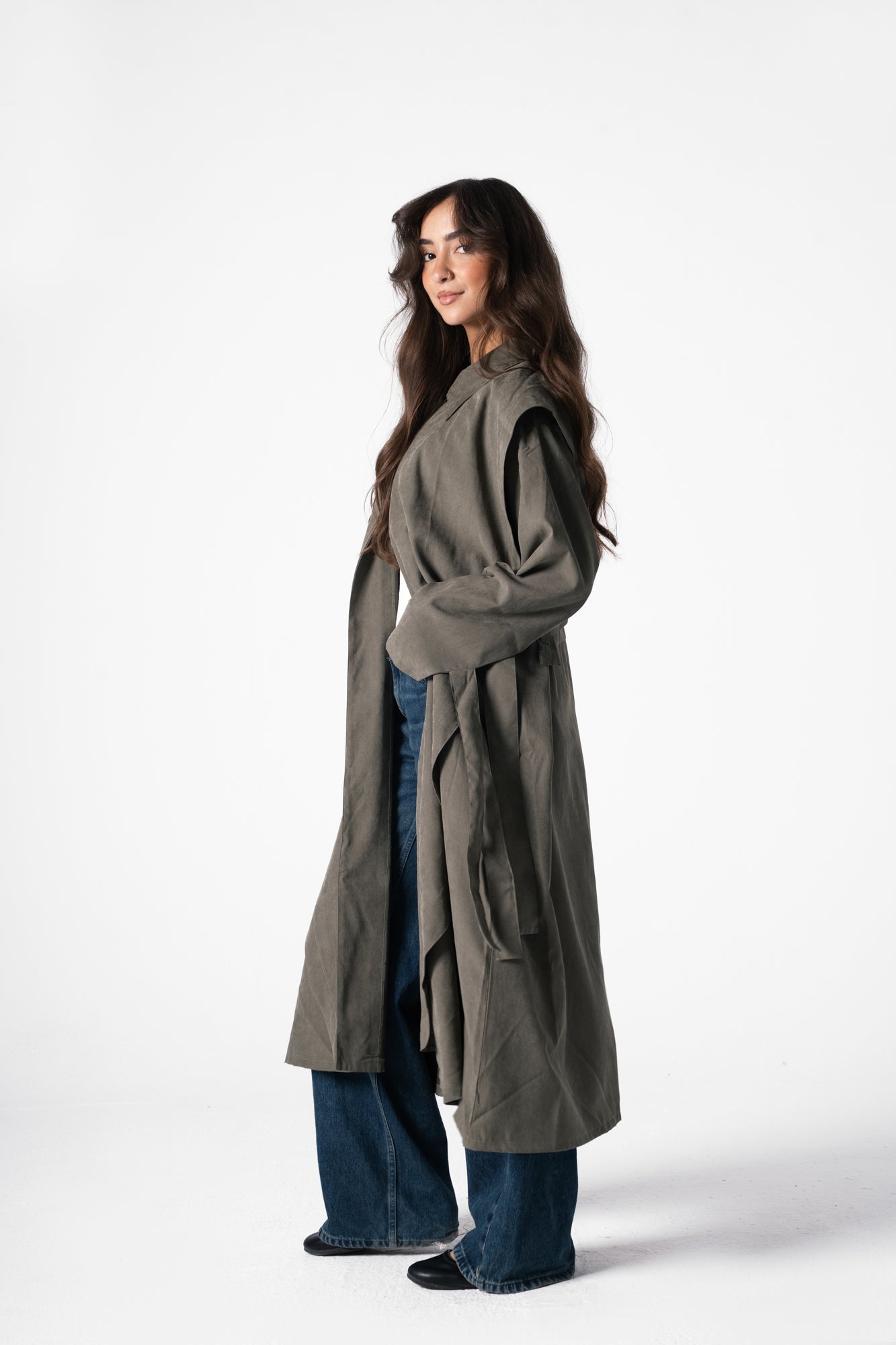 City Trench Coat in Olive