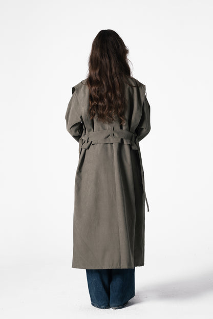 City Trench Coat in Olive