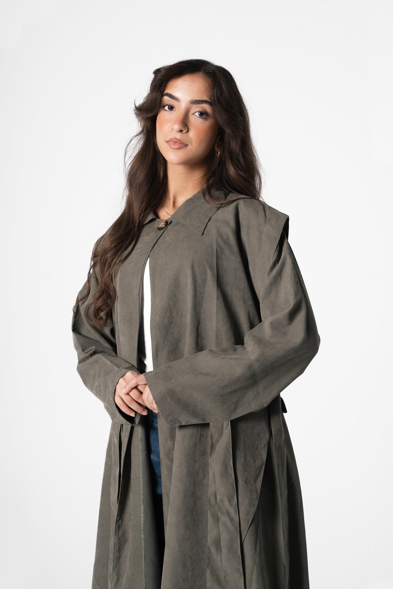City Trench Coat in Olive