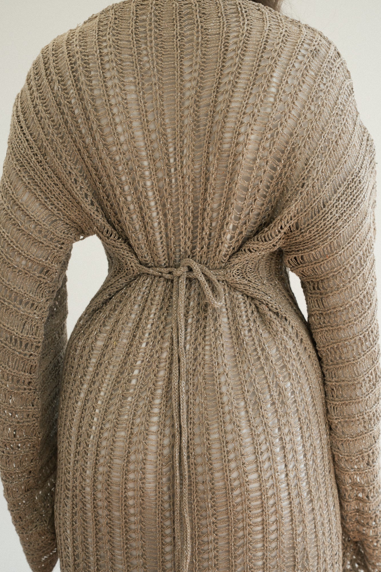 Beach Knit Dress in Shimmer Cafe