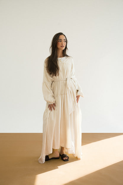 Flowy Dress in Cream Beige