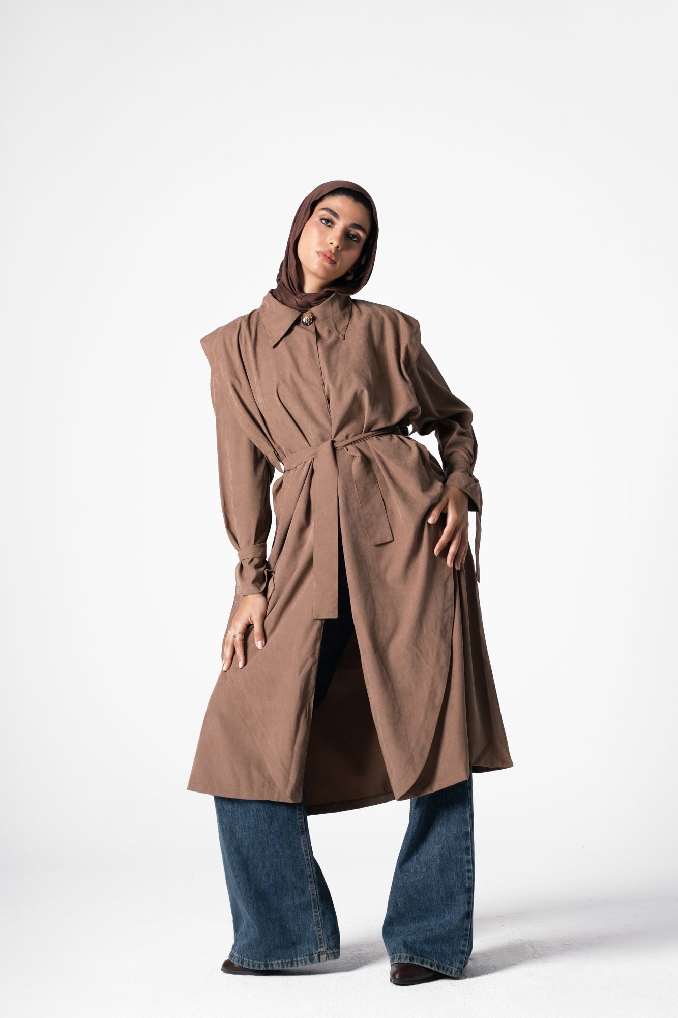 City Trench Coat in Brick