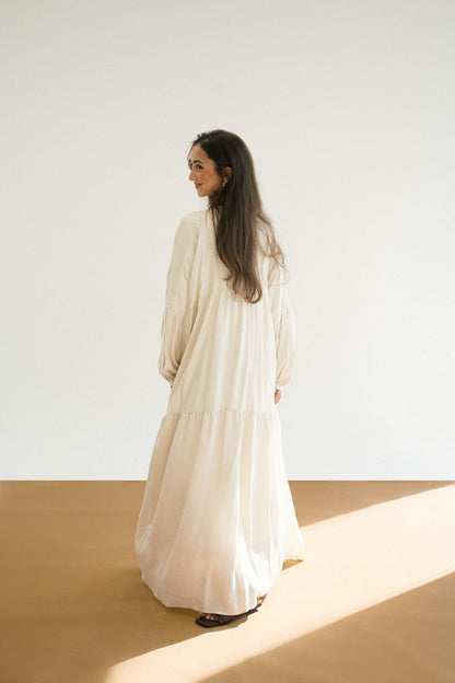 Flowy Dress in Cream Beige