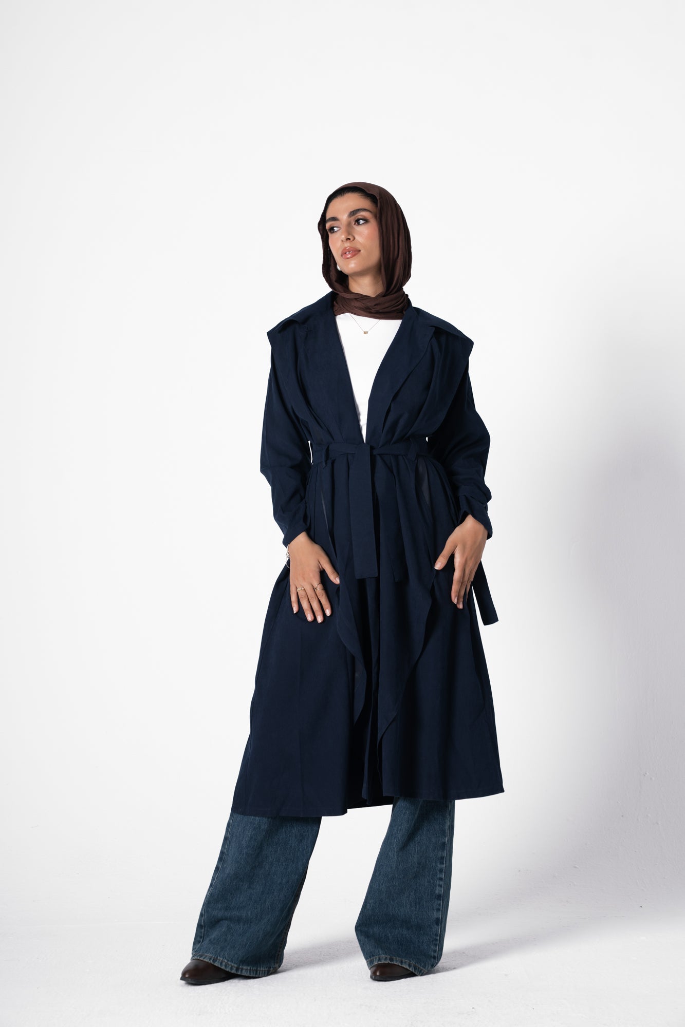 City Trench Coat in Navy