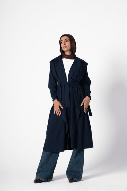 City Trench Coat in Navy