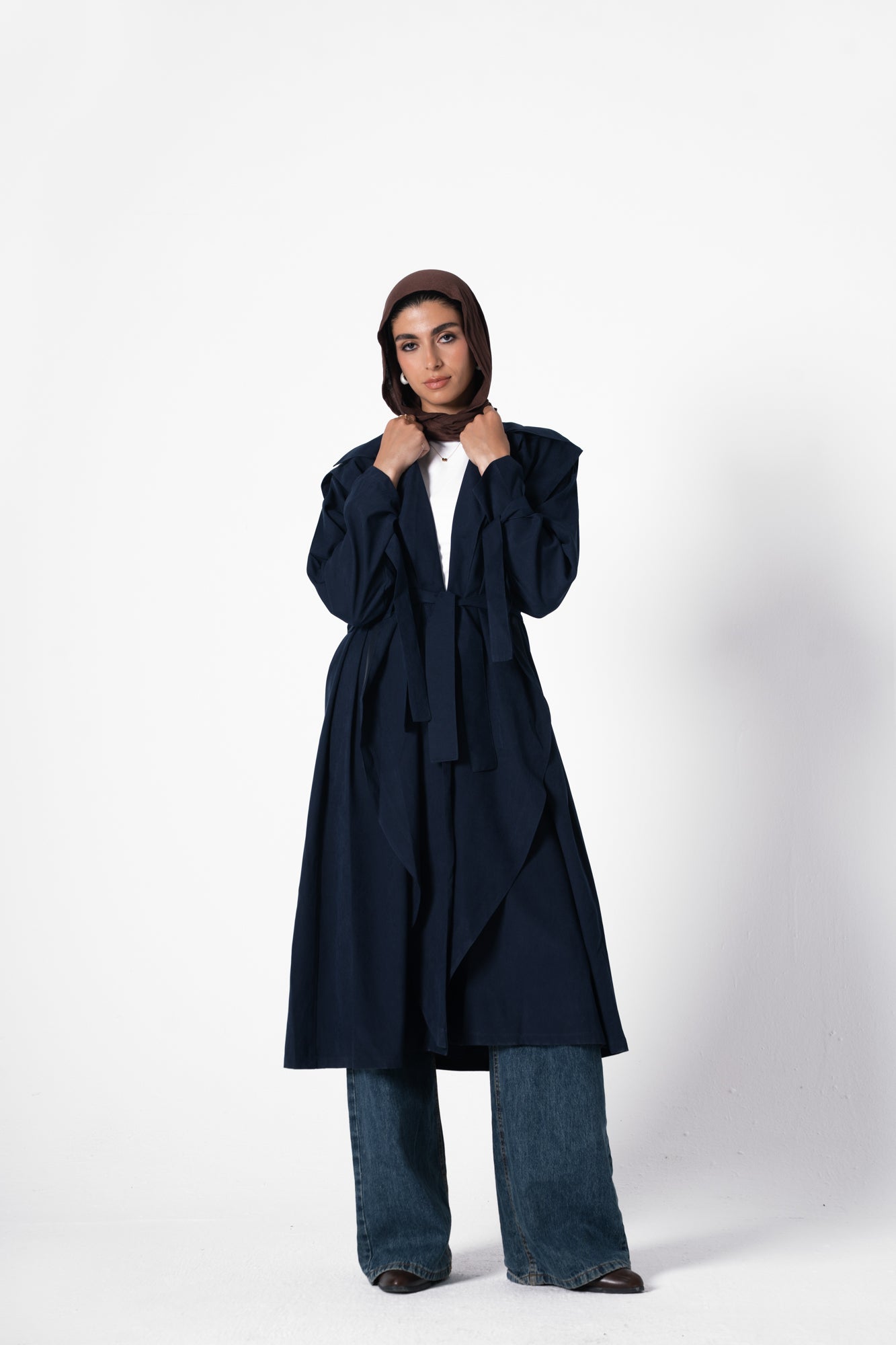 City Trench Coat in Navy