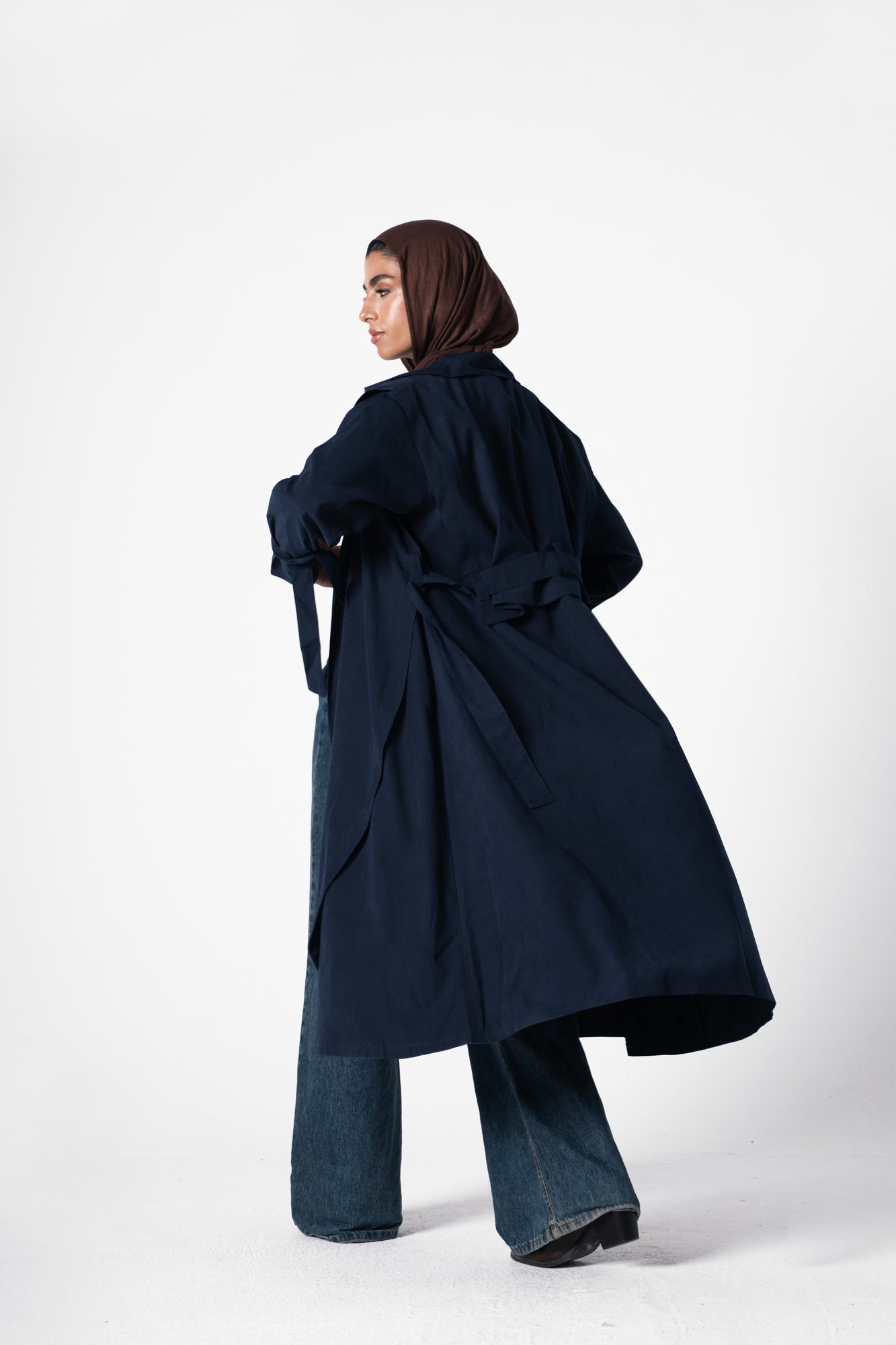 City Trench Coat in Navy