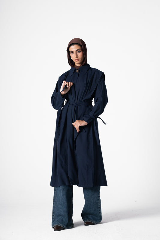 City Trench Coat in Navy