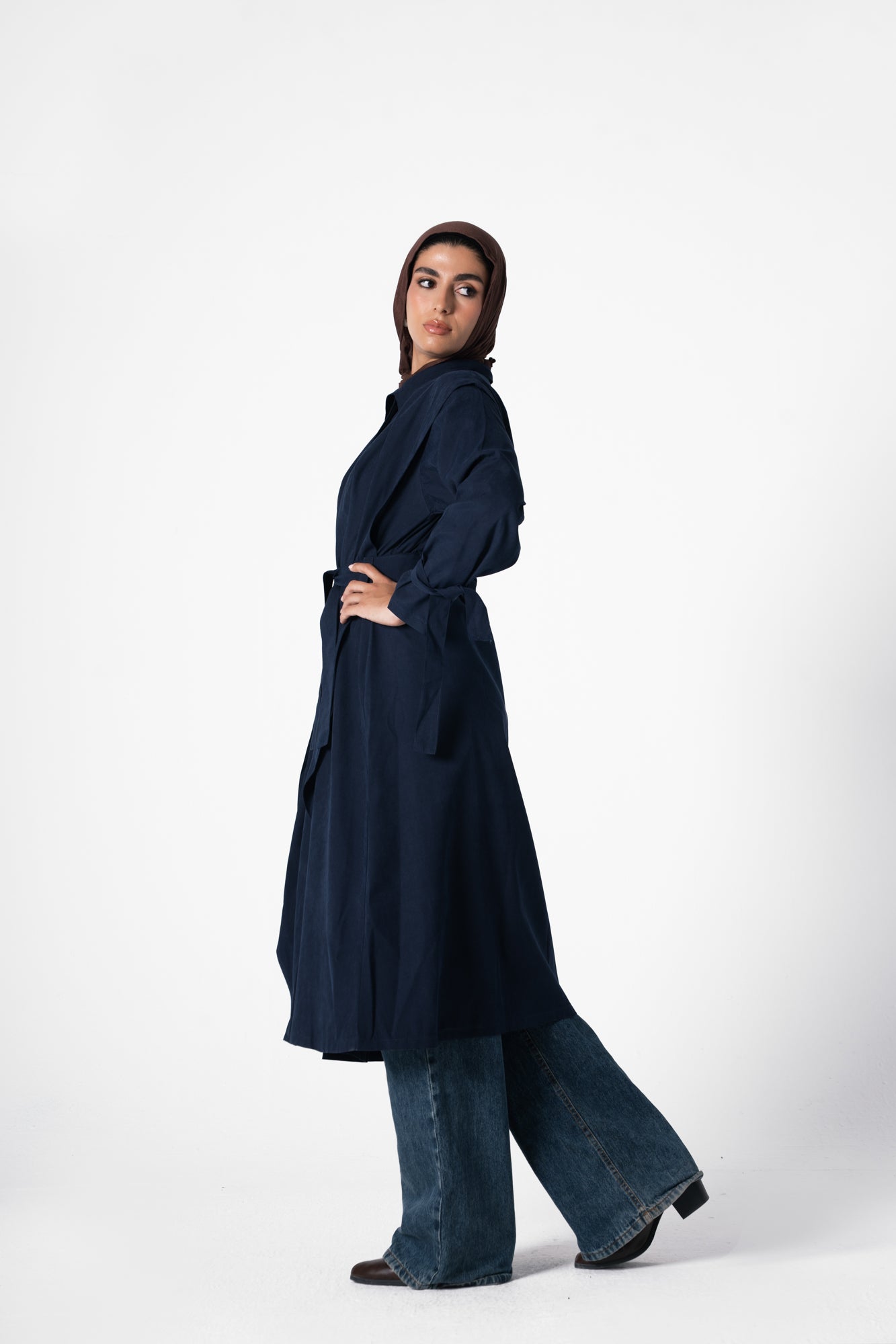 City Trench Coat in Navy