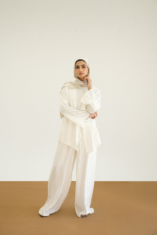 Soft Flowy Set in Offwhite