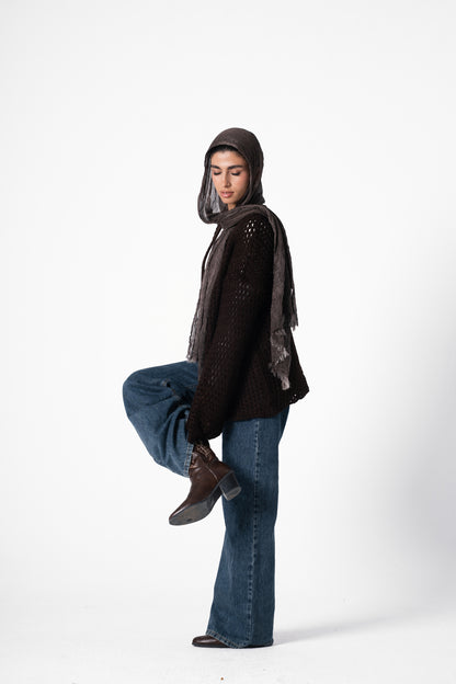 Warm Embrace Knit Cardigan in Brown