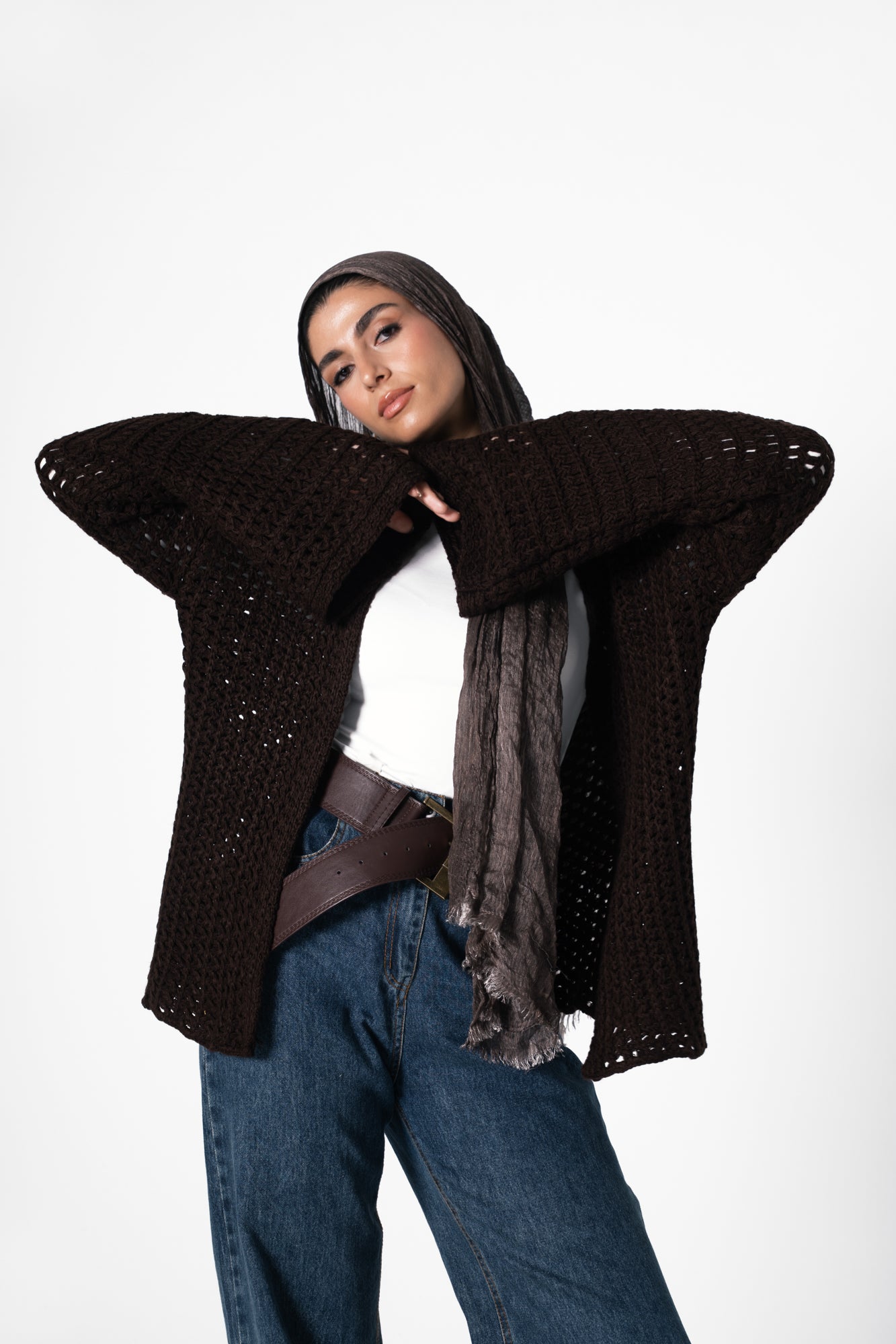 Warm Embrace Knit Cardigan in Brown