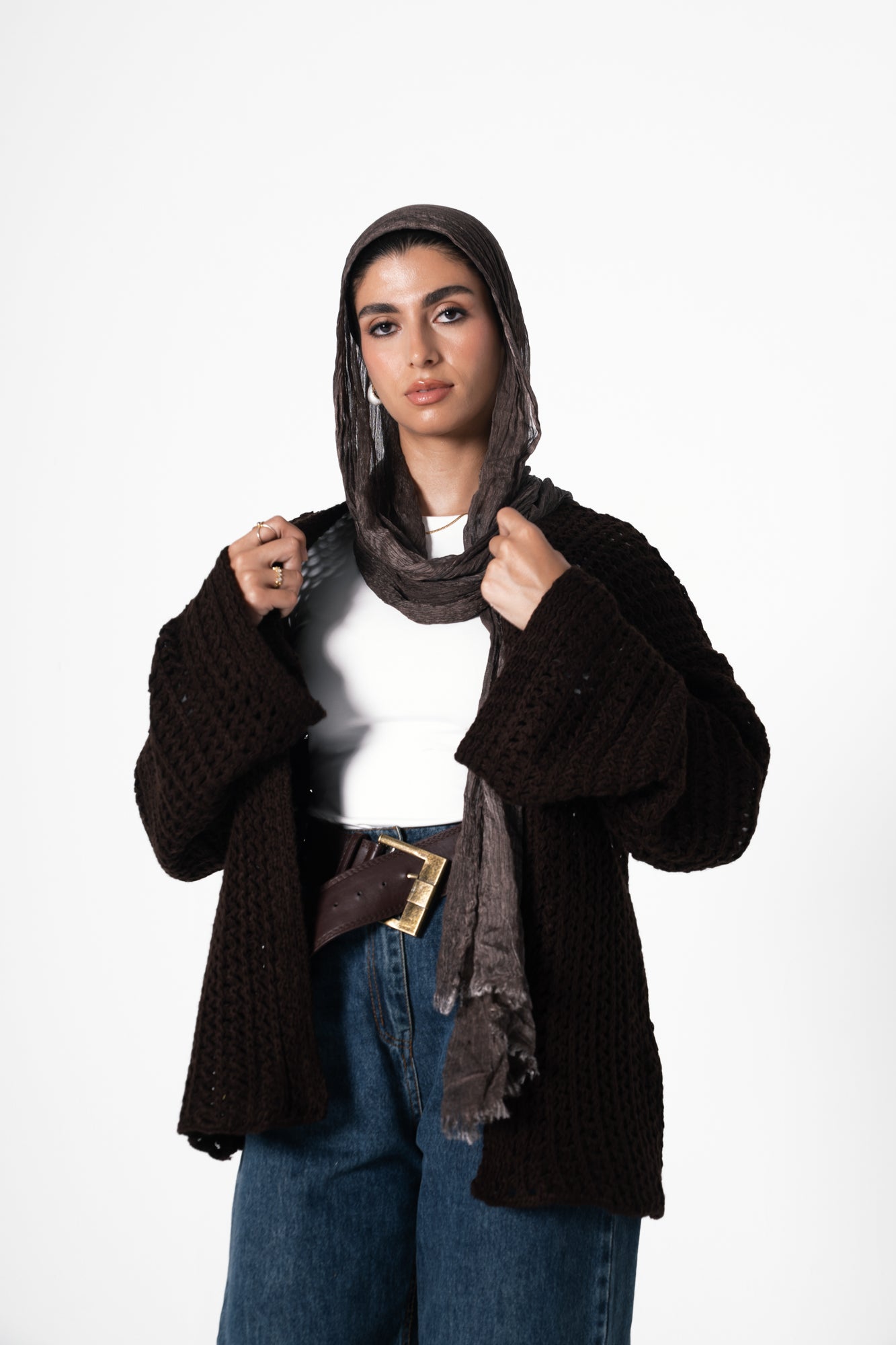 Warm Embrace Knit Cardigan in Brown