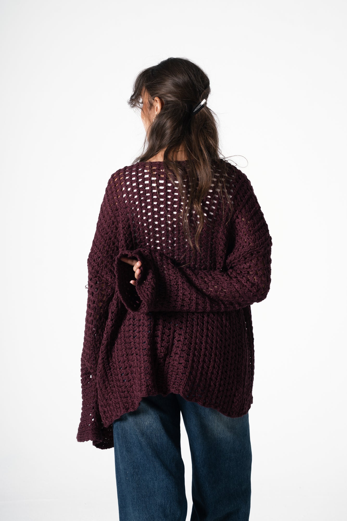 Warm Embrace Knit Cardigan in Burgundy
