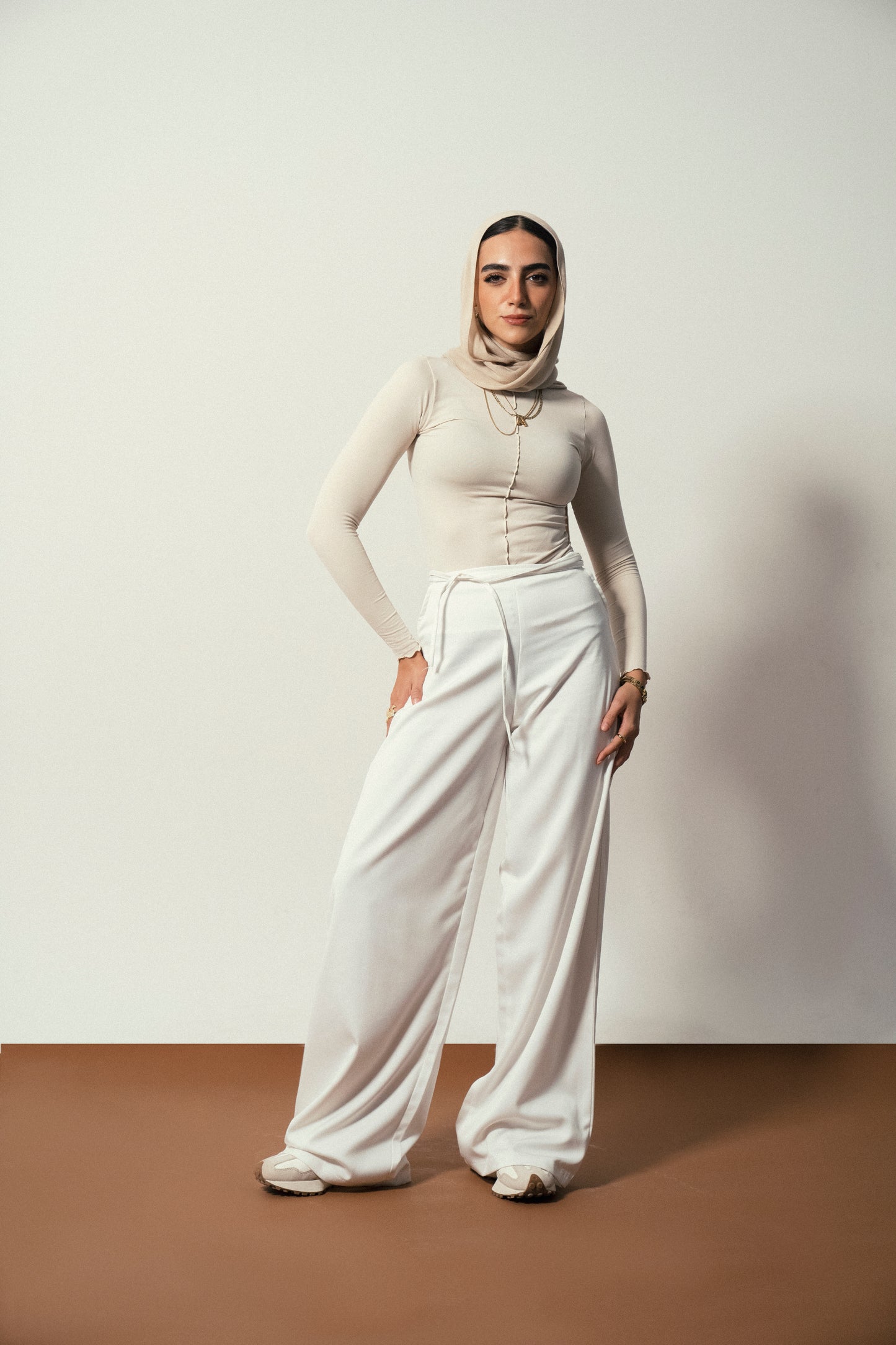 Serene Tie Pants in Offwhite