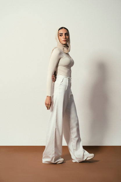 Serene Tie Pants in Offwhite