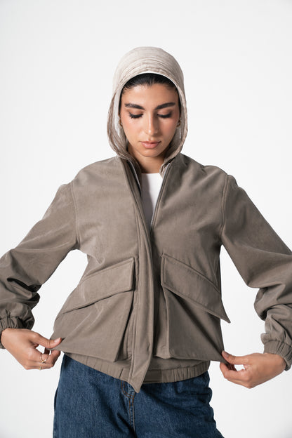 Retro Jacket in Olive